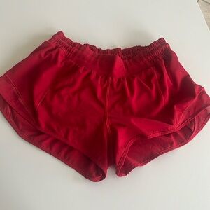 Red 2.5 inch size 8 lululemon shorts